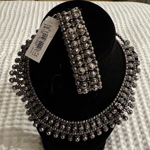 Dana Buchman Steel Gray Beaded Necklace Set